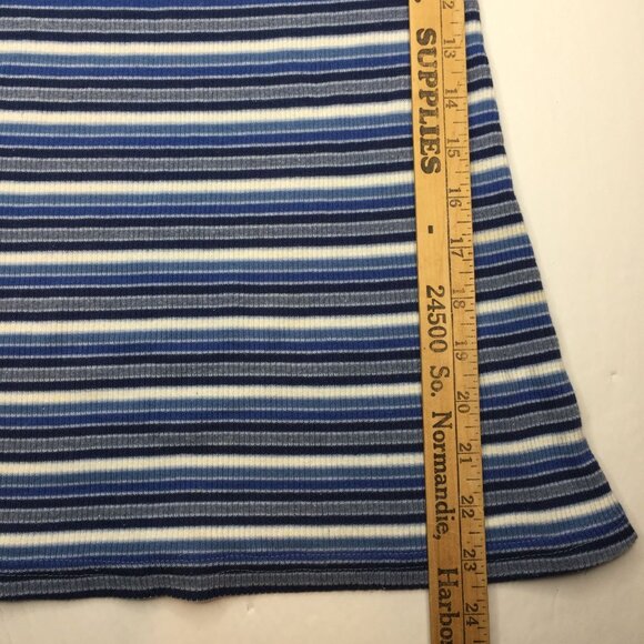 Filati Girl's Sleeveless Dress Striped Blue Gray White Summer Spring Tank Straps - Picture 7 of 7